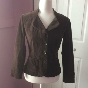 Brown 99% cotton 1% spandex jacket